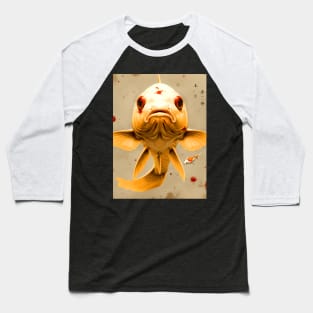 Koi Pond: Ginrin Chagoi Koi Prosperity, Good Luck, and Beauty on a Dark Background Baseball T-Shirt